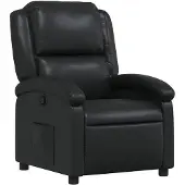 vidaXL Fauteuil relax noir similicuir