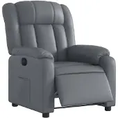 vidaXL Fauteuil relax électrique gris similicuir