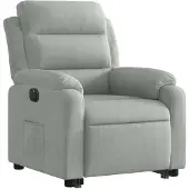 vidaXL Fauteuil relax releveur électrique gris clair velours