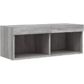 vidaXL Armoire TV avec lampes LED Gris Sonoma 80x30x30 cm