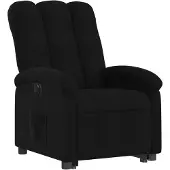 vidaXL Fauteuil inclinable électrique noir tissu