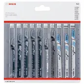 Bosch Professional Set de Lames pour Scie Sauteuse 10 Pièces (universel)