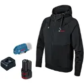 Bosch Hoodie chauffant GHH 12+18V XA M, 1 x batterie GBA 12V 2.0Ah, chargeur