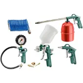 Metabo Druckluft-Werkzeugset LPZ 7 Set Blaspistole Reifenfüllmessgerät