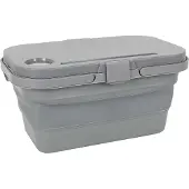 Bo Camp Bac pliable avec dessus de table, Poubelle, Gris