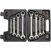 Gedore R07203012 - Set De Clés Mixtes À Cliquet (12pcs) - Incl Adaptateur