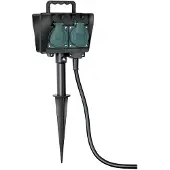 Brennenstuhl Gartensteckdose 1154450 multiprise pour pelouse 4 connexions, 10 m
