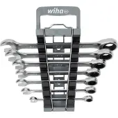 Wiha Clé mixte à cliquet annulaire 8 pièces, y compris support - 30396