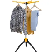 TATKRAFT Séchoir à linge pliable Support pliable 3 bras Intérieur / Extérieur 60X57X130cm