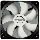 Tacens Aura II 12cm (120 mm), Ventilateur PC, Blanc, Noir