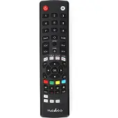Nedis Télécommande universelle | Pré-programmé | 1 appareil | Amazon prime / Disney + Button / Google Play Button / Netflix Button / YouTube Button | Infrarouge | Noir