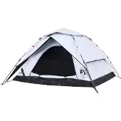 vidaXL Tente de camping dôme 4 personnes Blanc Obscurci Quick Release