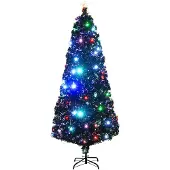 vidaXL Arbre de Noël artificiel avec support/LED 210 cm fibre optique
