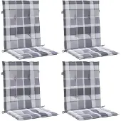 vidaXL Coussins de chaise de jardin à dossier bas lot de 4
