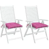 vidaXL Coussins de chaise lot de 2 rose 40x40x7 cm tissu