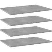 vidaXL Panneaux de bibliothèque 4 pcs gris béton bois d’ingénierie