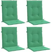 vidaXL Coussin pour chaise de jardin à dossier bas 4 pcs. Vert 100x50x3 cm