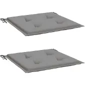vidaXL Coussins de chaise de jardin lot de 2 gris 50x50x3 cm