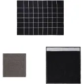 vidaXL Ensemble de serviettes 12 pcs noir coton