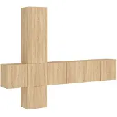 vidaXL Meuble-paroi 5 pièces chêne Sonoma bois composite