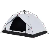 vidaXL Tente de camping dôme 2 personnes Blanc Obscurci Quick Release