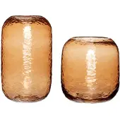 Hubsch Texture Vaces Ambre (lot De 2) | 661206