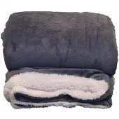 Unique living Plaid Unique Living Lars XL Anthracite-220 x 240 cm