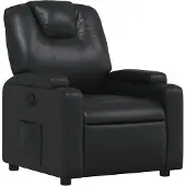 DKD Home Decor Fauteuil relax noir similicuir
