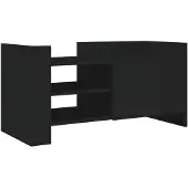 vidaXL Armoire TV noire 80x35x40 cm Bois composite
