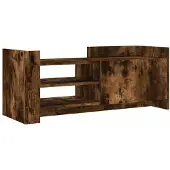 vidaXL Armoire TV chêne fumé 100x35x40 cm Bois composite