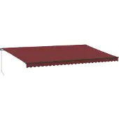 vidaXL Store manuel avec LED rouge vin 600x350 cm