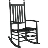 vidaXL Chaise à bascule avec assise incurvée en bois massif de peuplier