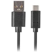 Lanberg câble usb 2.0 mâle/usb c mâle charge rapide 3.0 0.5m noir