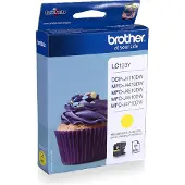 Brother LC123Y - À rendement élevé - jaune - original - blister - cartouche d'encre - pour DCP-J100, J105, J132, J152, J552, J752, MFC-J245, J470, J650, J6520, J6720, J6920