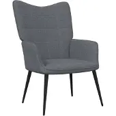 vidaXL Fauteuil relax gris foncé Tissu