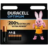 Duracell Piles Alcalines AA Optimum 8 Pièces