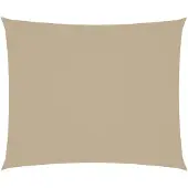 vidaXL Voile de parasol tissu oxford rectangulaire 4x6 m beige