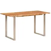 vidaXL Table de salle à manger 140x70x76 cm Bois d'acacia solide