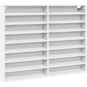 vidaXL Armoire à vitrine blanc 100x8,5x75 cm bois d'ingénierie