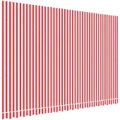 vidaXL Tissu de store rouge et blanc rayé 4,5x3 m