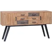 vidaXL Armoire d'appoint 110x30x75 cm bois massif teck