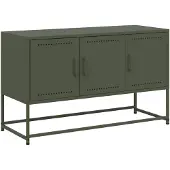 vidaXL Armoire TV vert olive 100,5x39x60,5 cm Acier