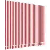 vidaXL Tissu de store rouge et blanc rayé 3x2,5 m