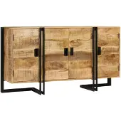 vidaXL Buffet en bois massif de manguier 150x40x80 cm