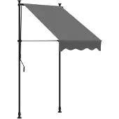 vidaXL Auvent rétractable Anthracite 100x150 cm Tissu et acier