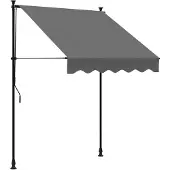 vidaXL Auvent rétractable Anthracite 150x150 cm Tissu et acier