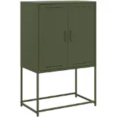 vidaXL Armoire TV vert olive 68x39x60,5 cm Acier