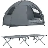 SoBuy OGS32-HG Tente 4-en-1 - Gris - 1 personne - 193x160x86cm