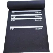HOMCOM Tapis de fléchettes caoutchouc tournoi fléchettes tapis antidérapant caoutchouc noir 300x61x0,3 cm B8-0005
