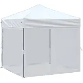 vidaXL Tente de réception pliable avec parois latérales Blanc 2x2 m